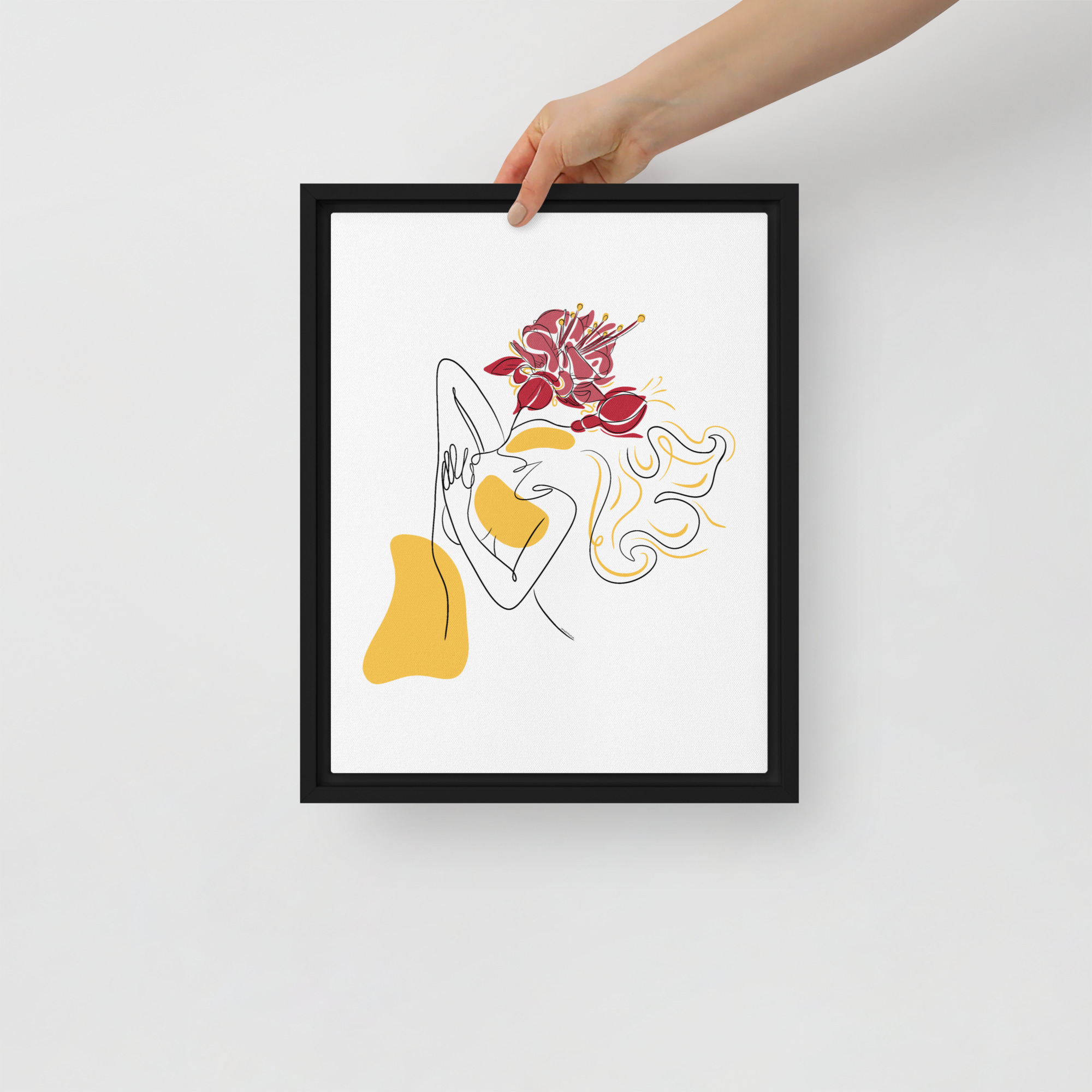 Femme Fuchsia Toile encadrée - Image 4