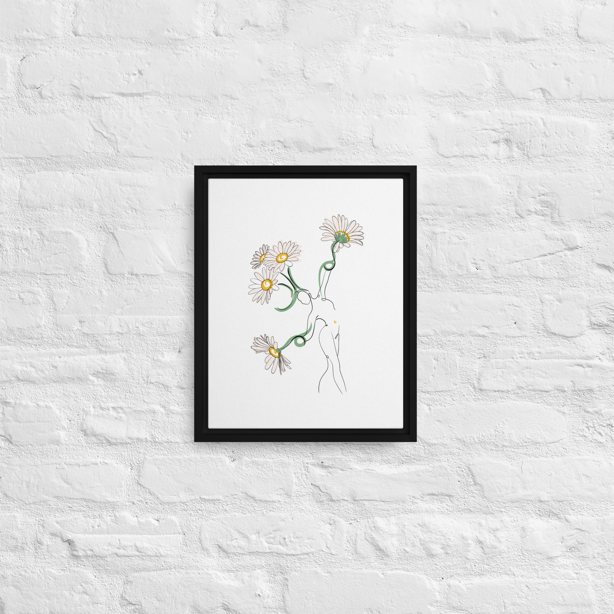 Femme Pâquerette Toile encadrée - Image 4