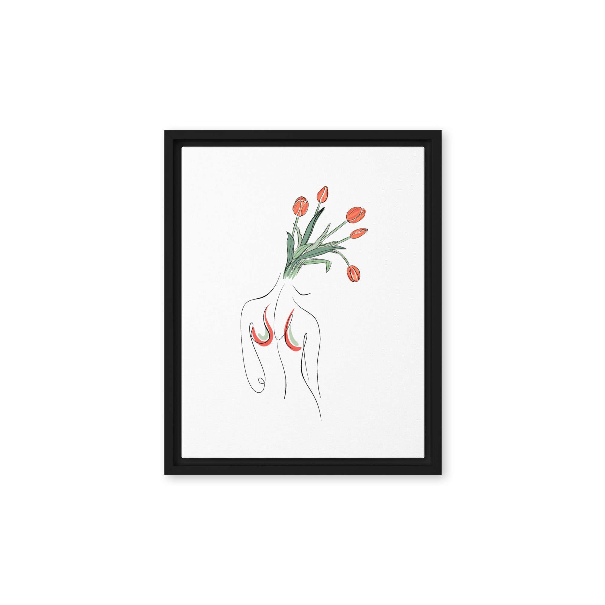Femme Tulipe Toile encadrée - Image 4