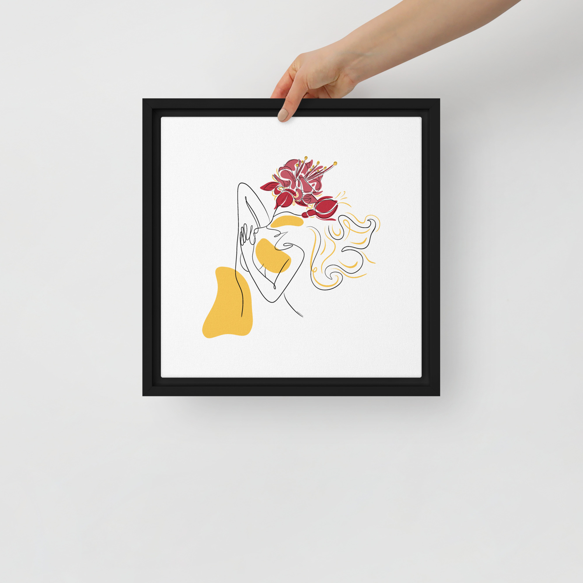 Femme Fuchsia Toile encadrée - Image 5