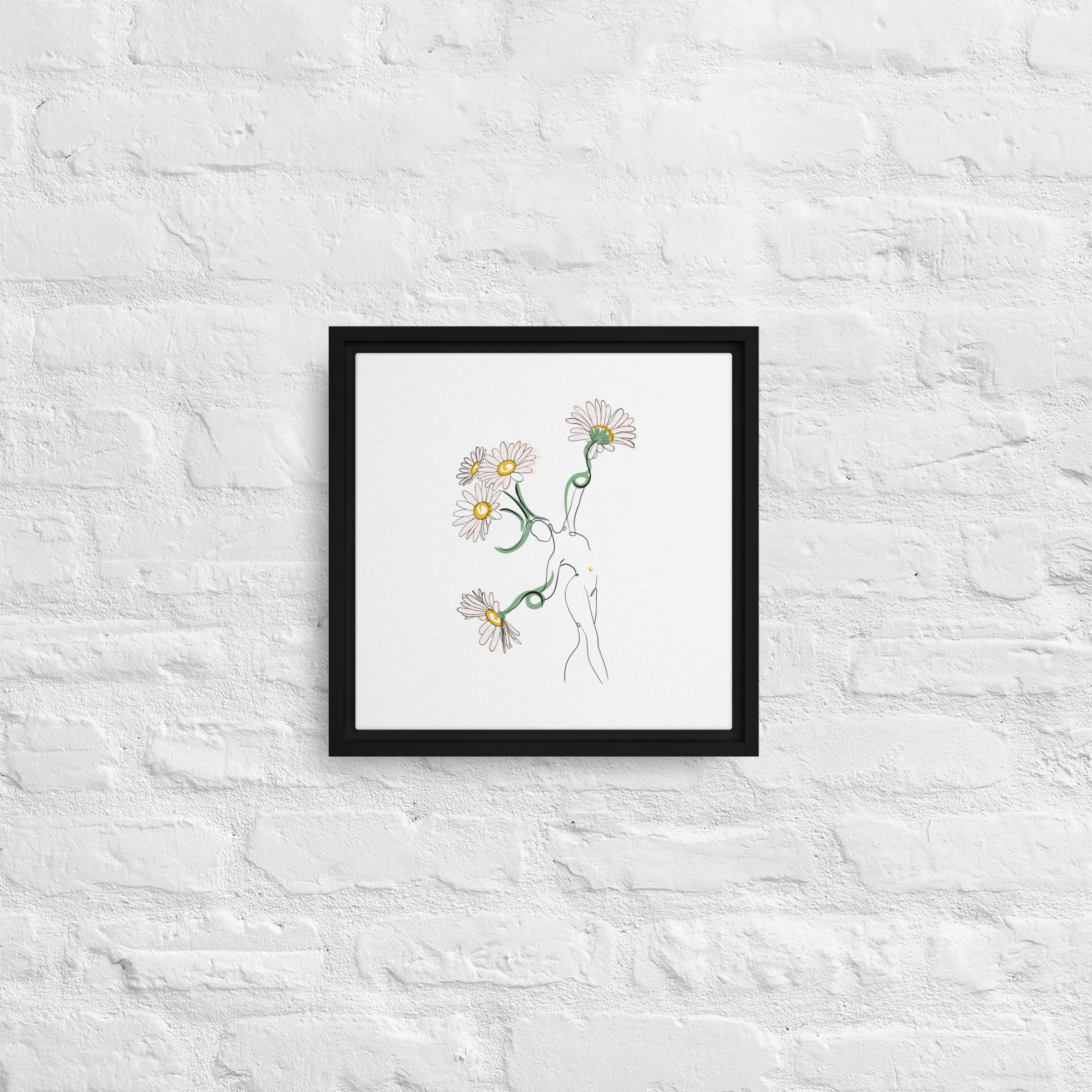 Femme Pâquerette Toile encadrée - Image 5