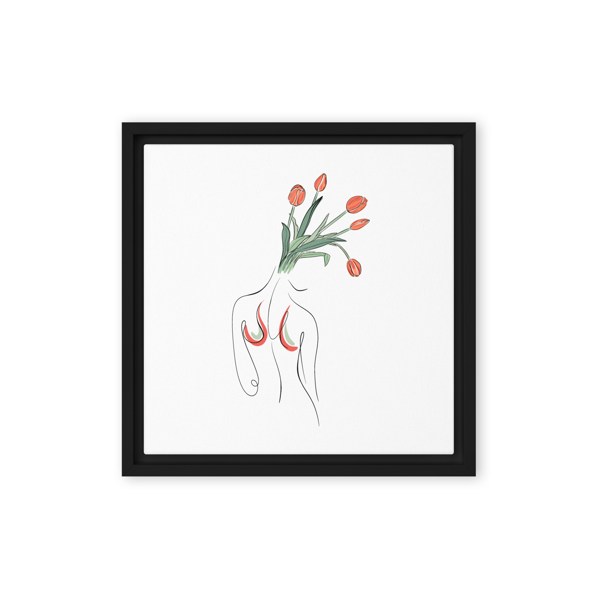 Femme Tulipe Toile encadrée - Image 5