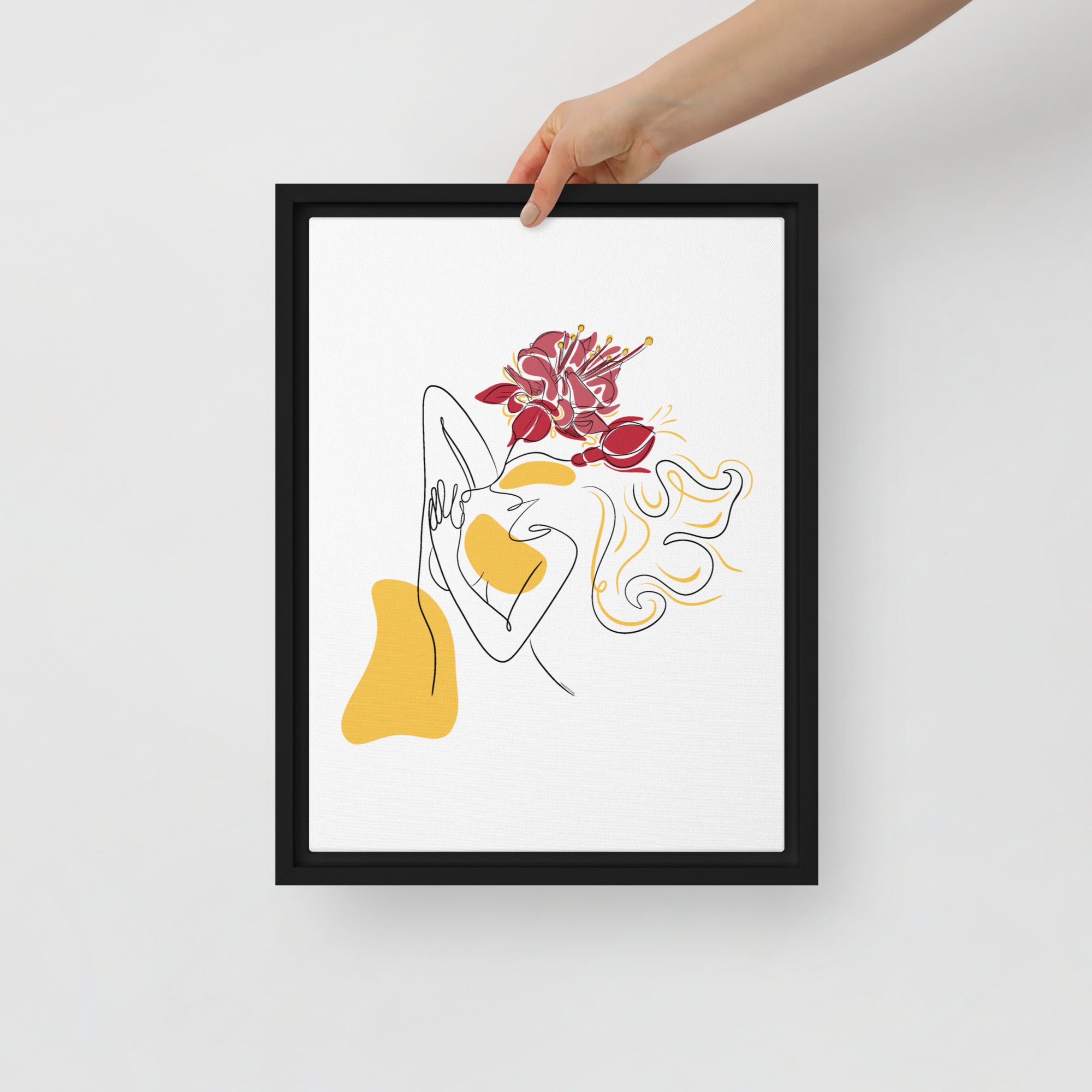 Femme Fuchsia Toile encadrée - Image 6