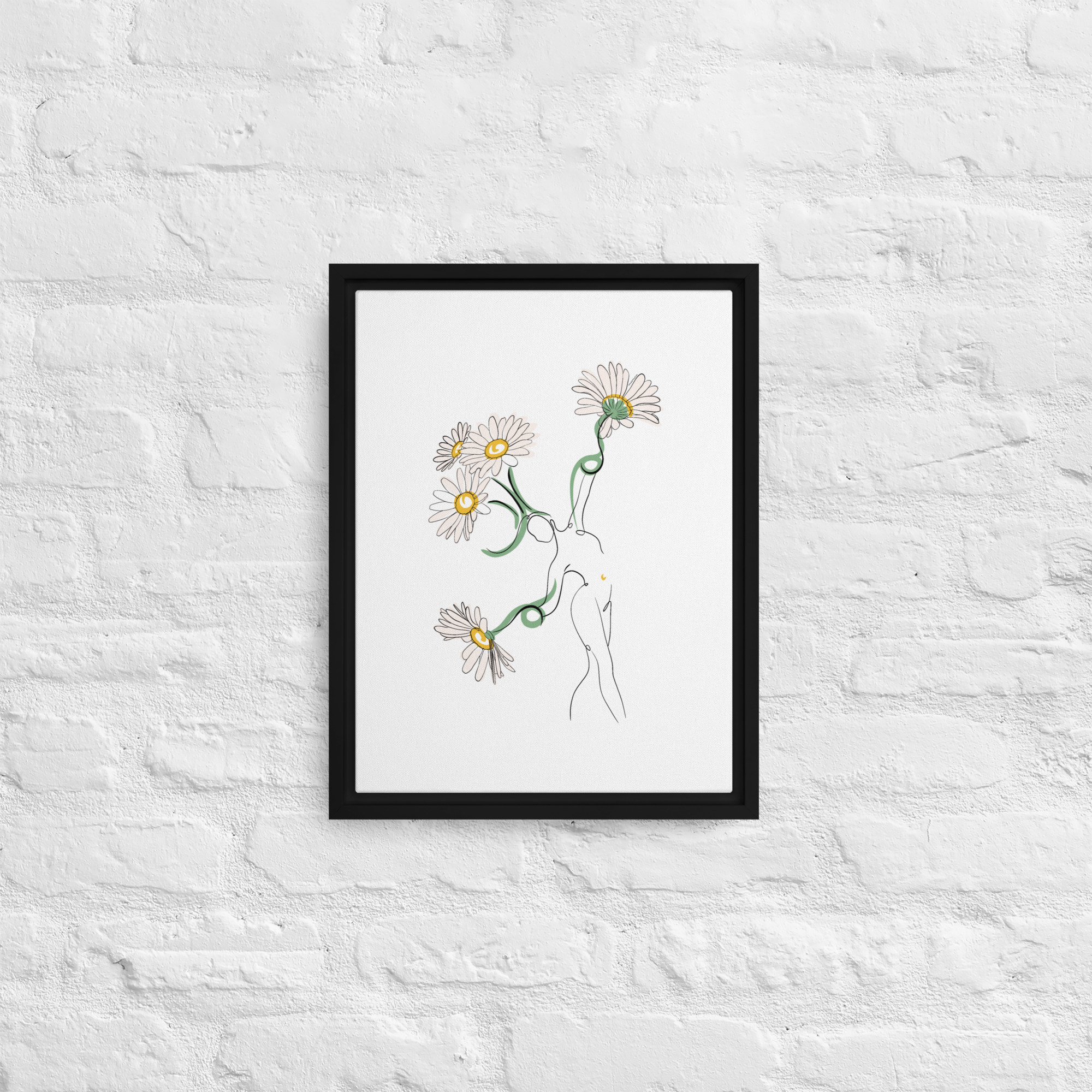 Femme Pâquerette Toile encadrée - Image 6
