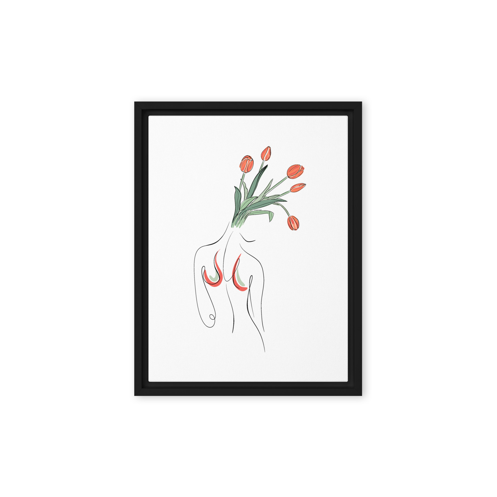 Femme Tulipe Toile encadrée - Image 6