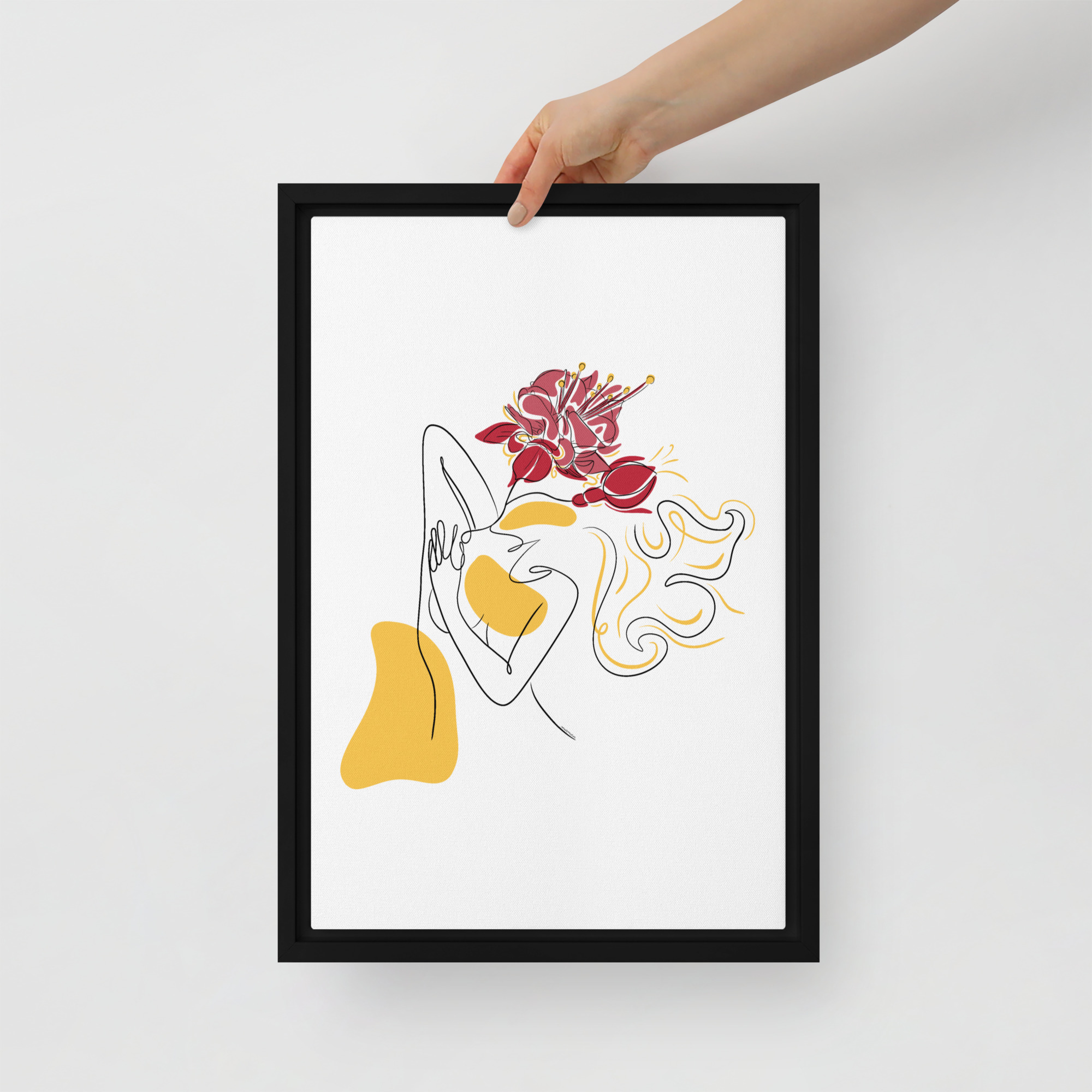 Femme Fuchsia Toile encadrée - Image 7