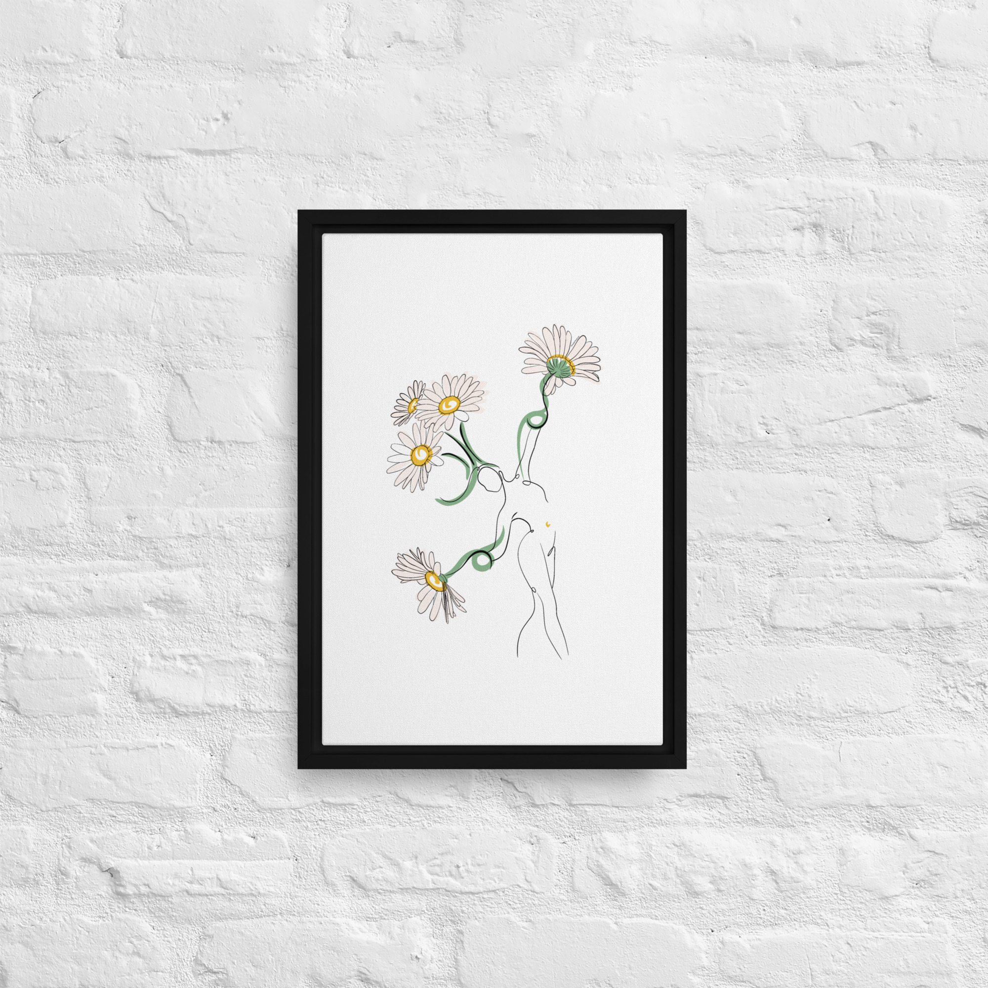 Femme Pâquerette Toile encadrée - Image 7