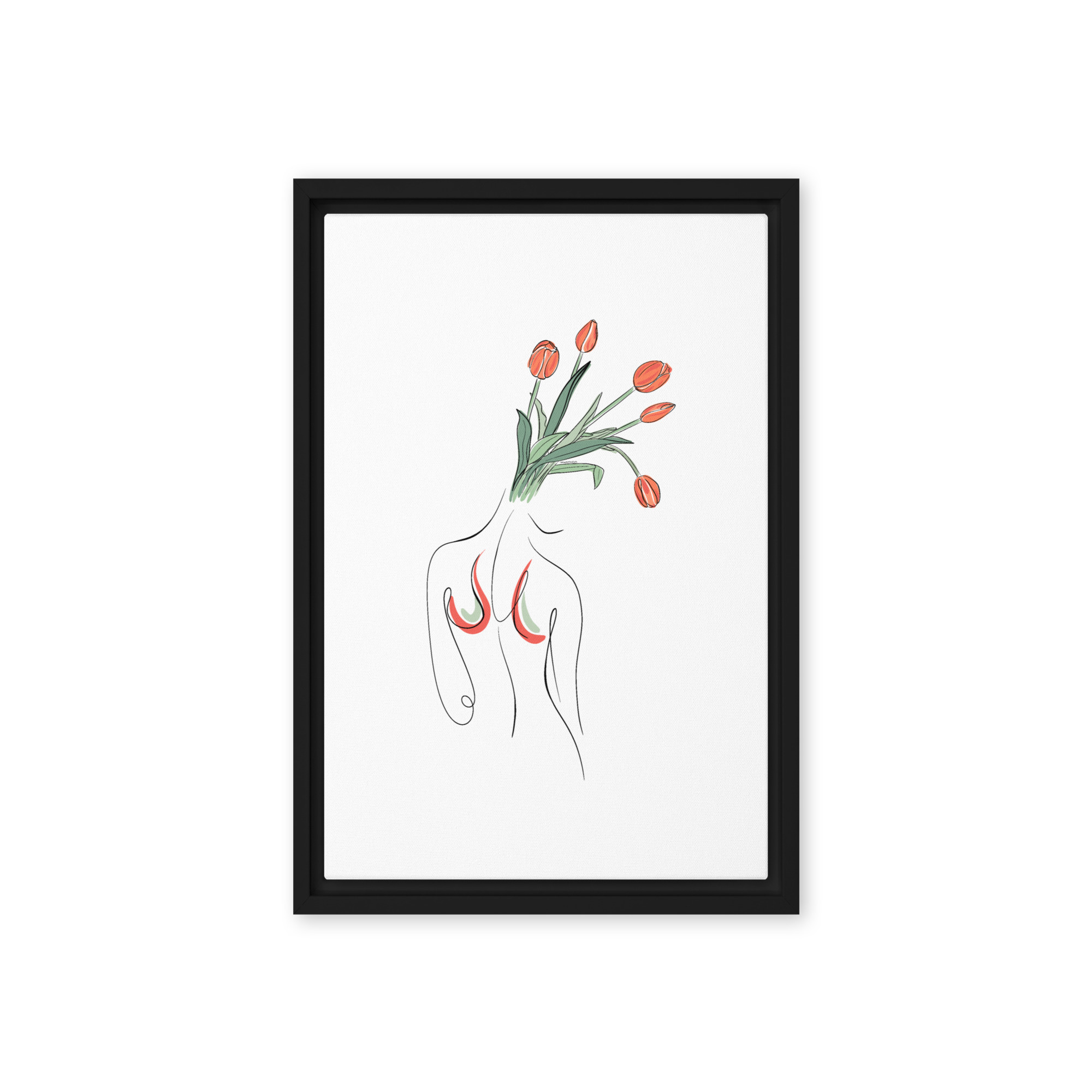 Femme Tulipe Toile encadrée - Image 7