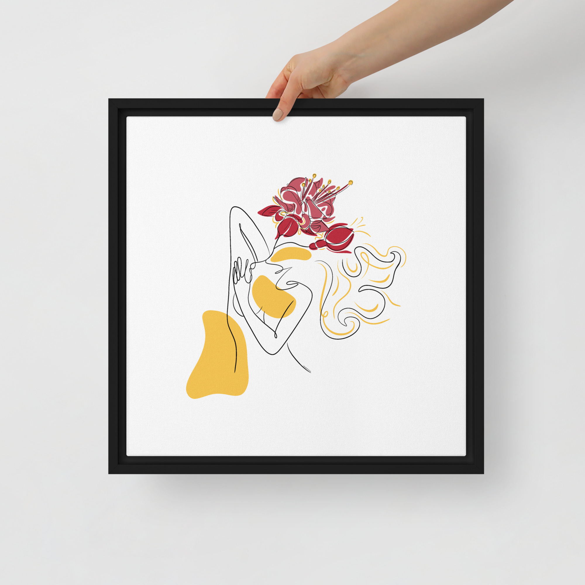 Femme Fuchsia Toile encadrée - Image 8