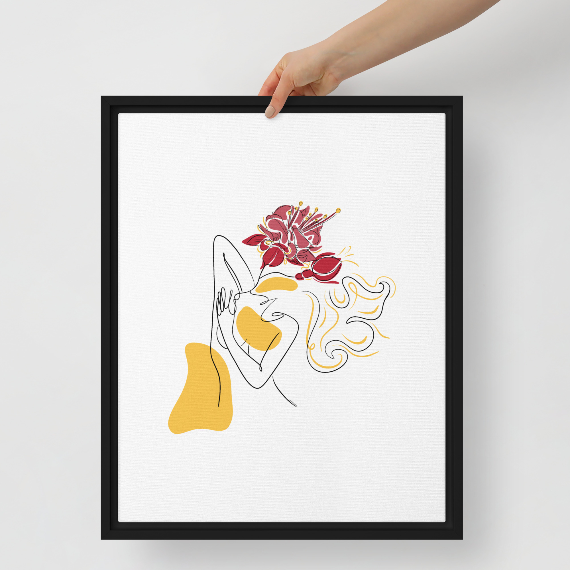 Femme Fuchsia Toile encadrée - Image 9