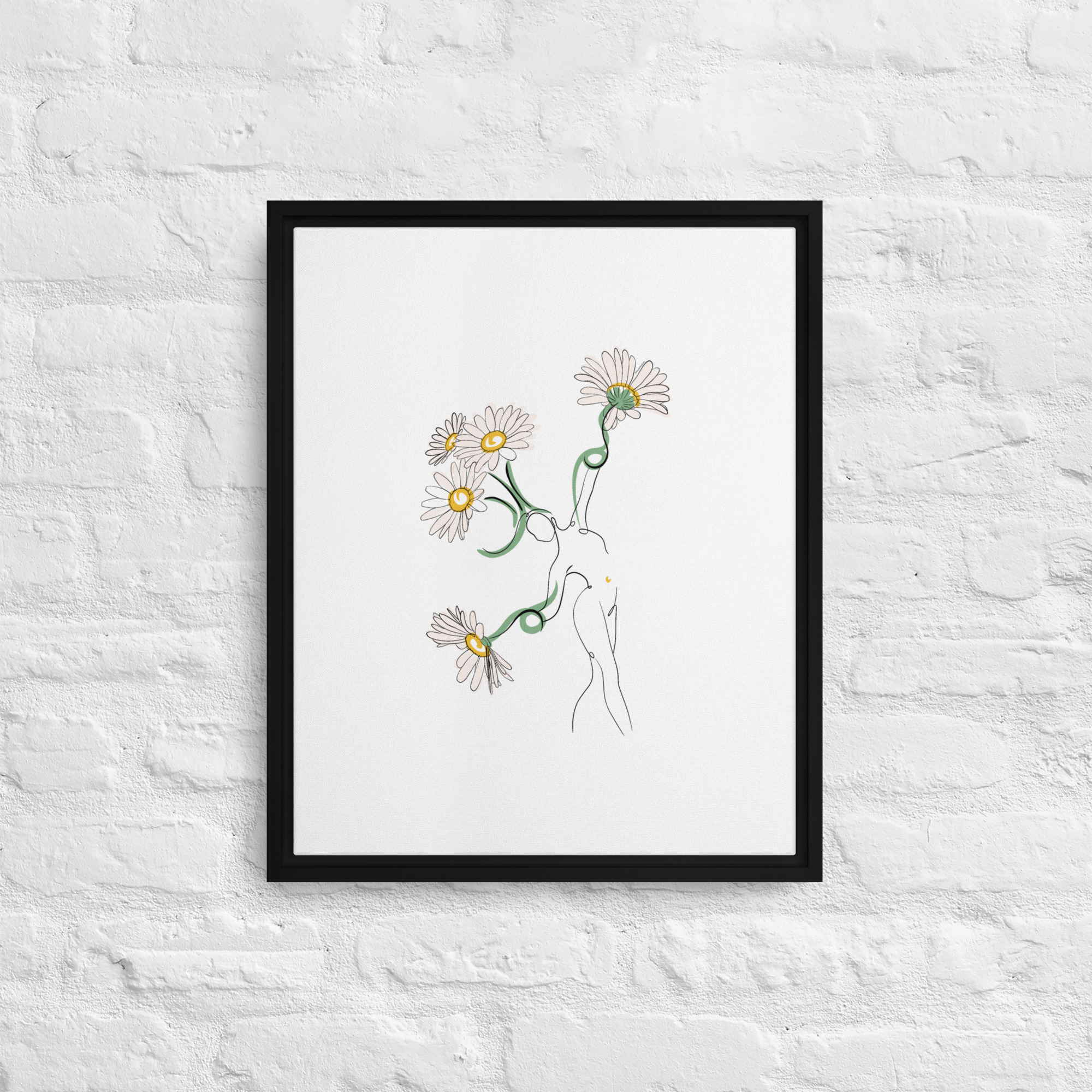 Femme Pâquerette Toile encadrée - Image 9