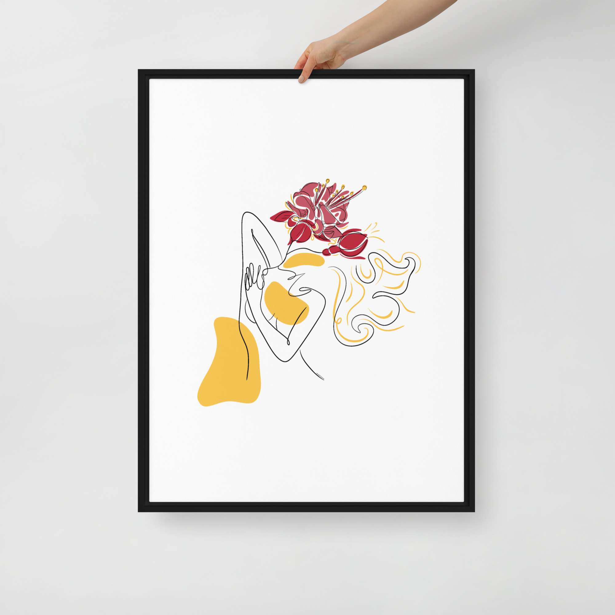 Femme Fuchsia Toile encadrée - Image 10