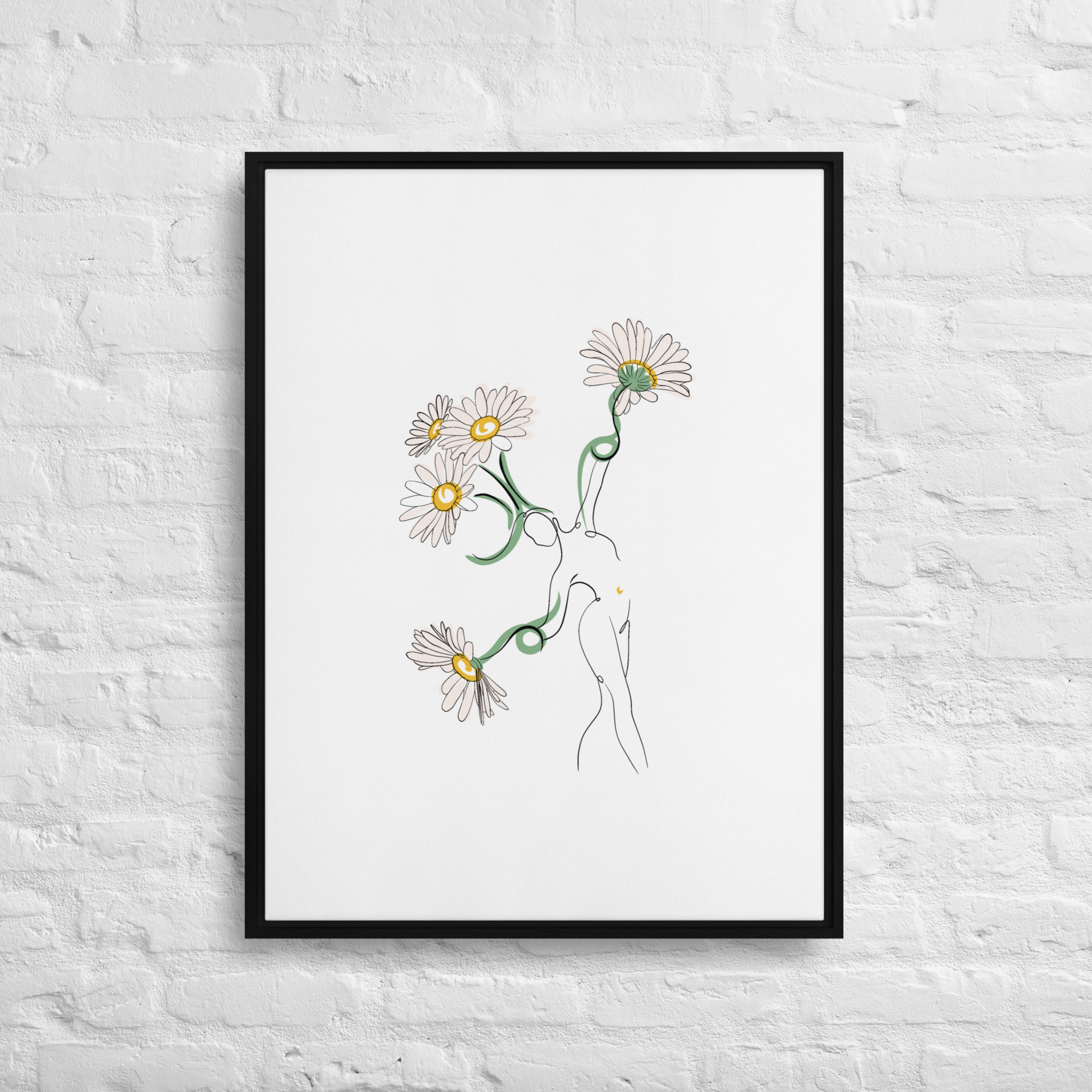 Femme Pâquerette Toile encadrée - Image 10