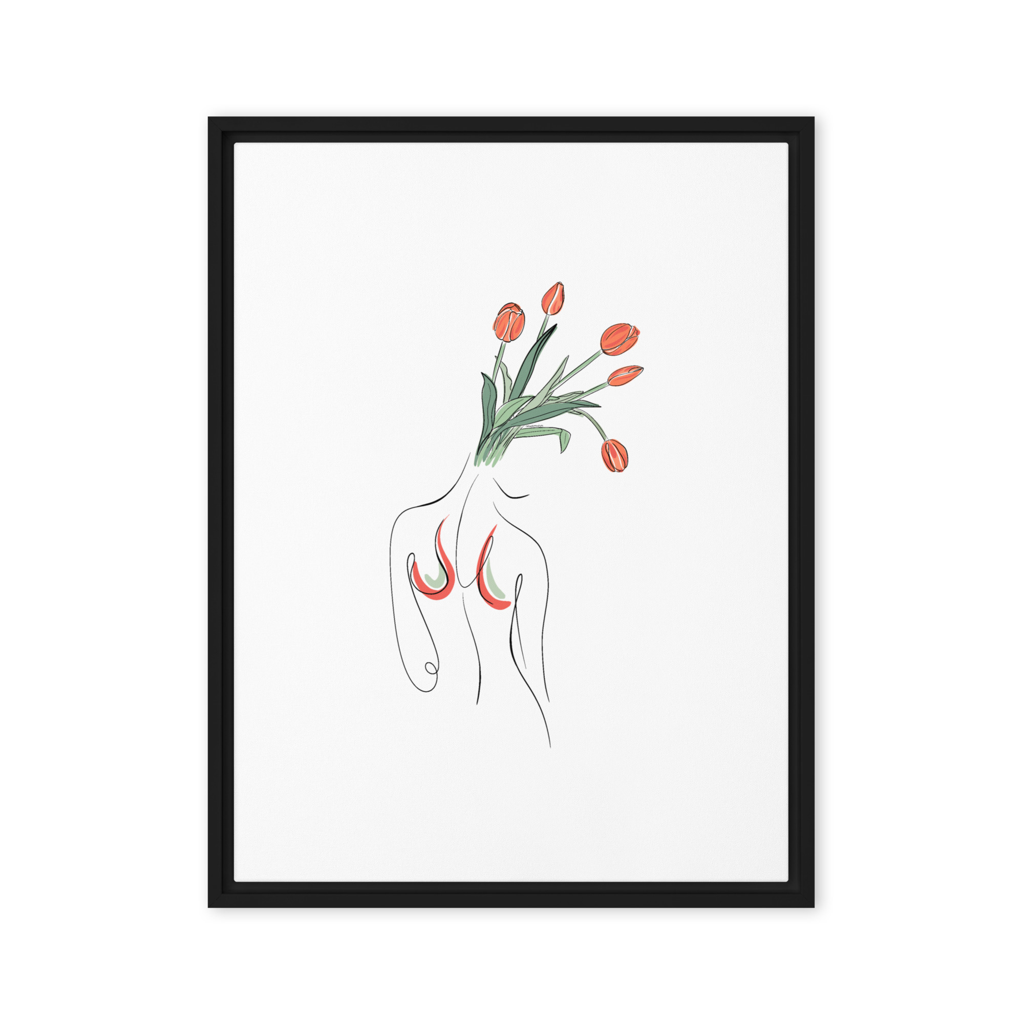 Femme Tulipe Toile encadrée - Image 10