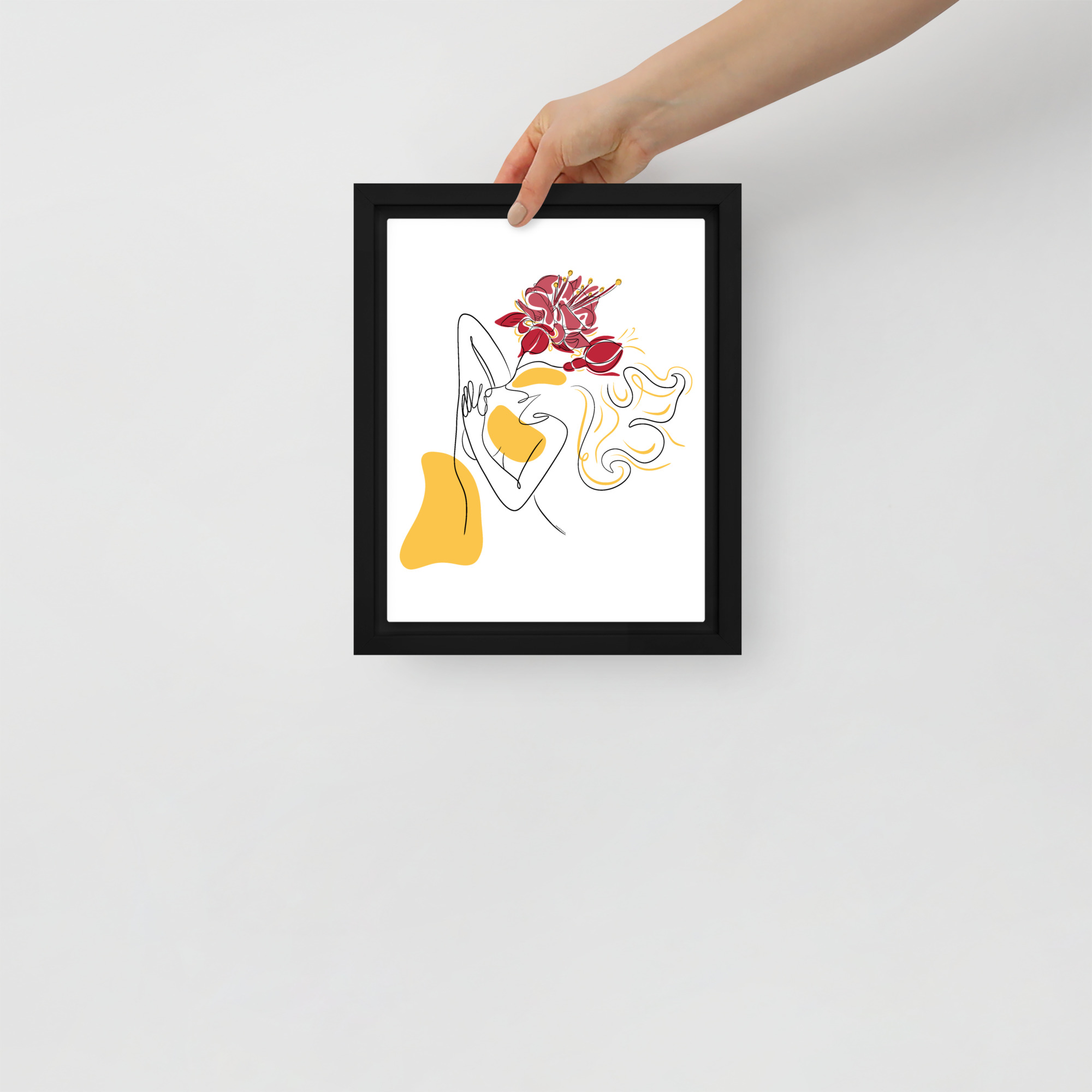 Femme Fuchsia Toile encadrée - Image 2