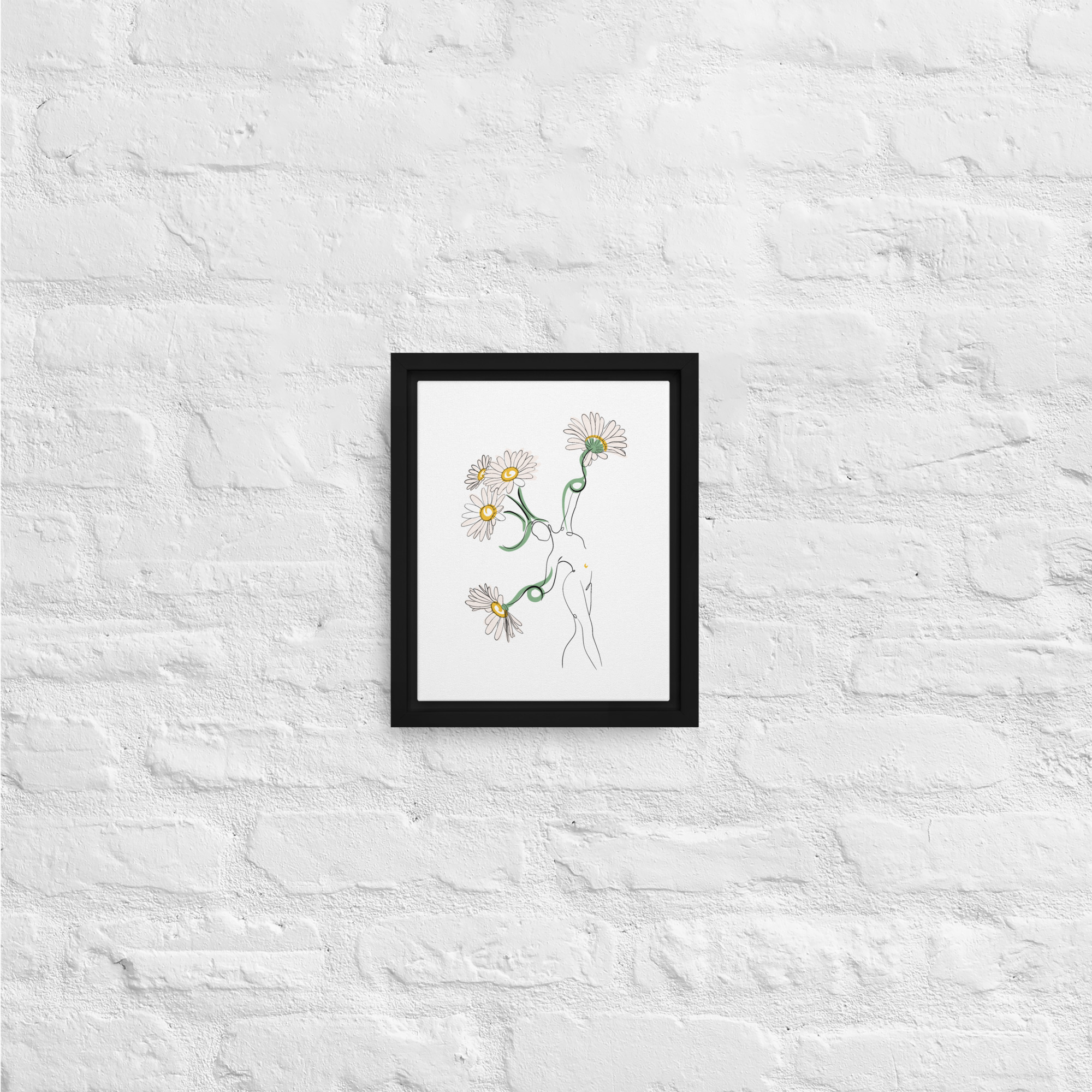Femme Pâquerette Toile encadrée - Image 2