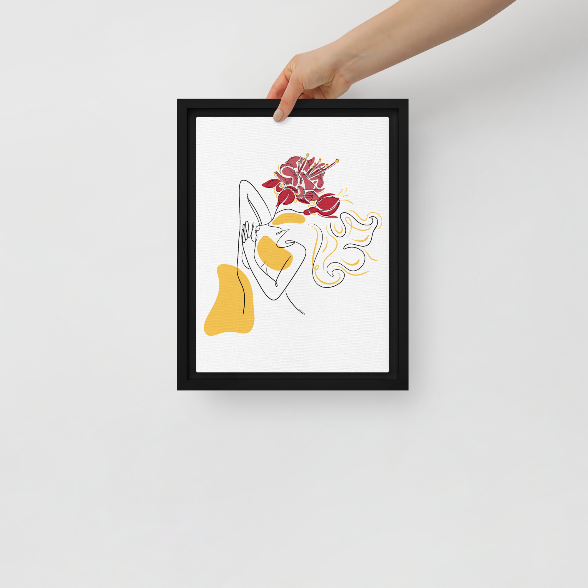 Femme Fuchsia Toile encadrée - Image 3