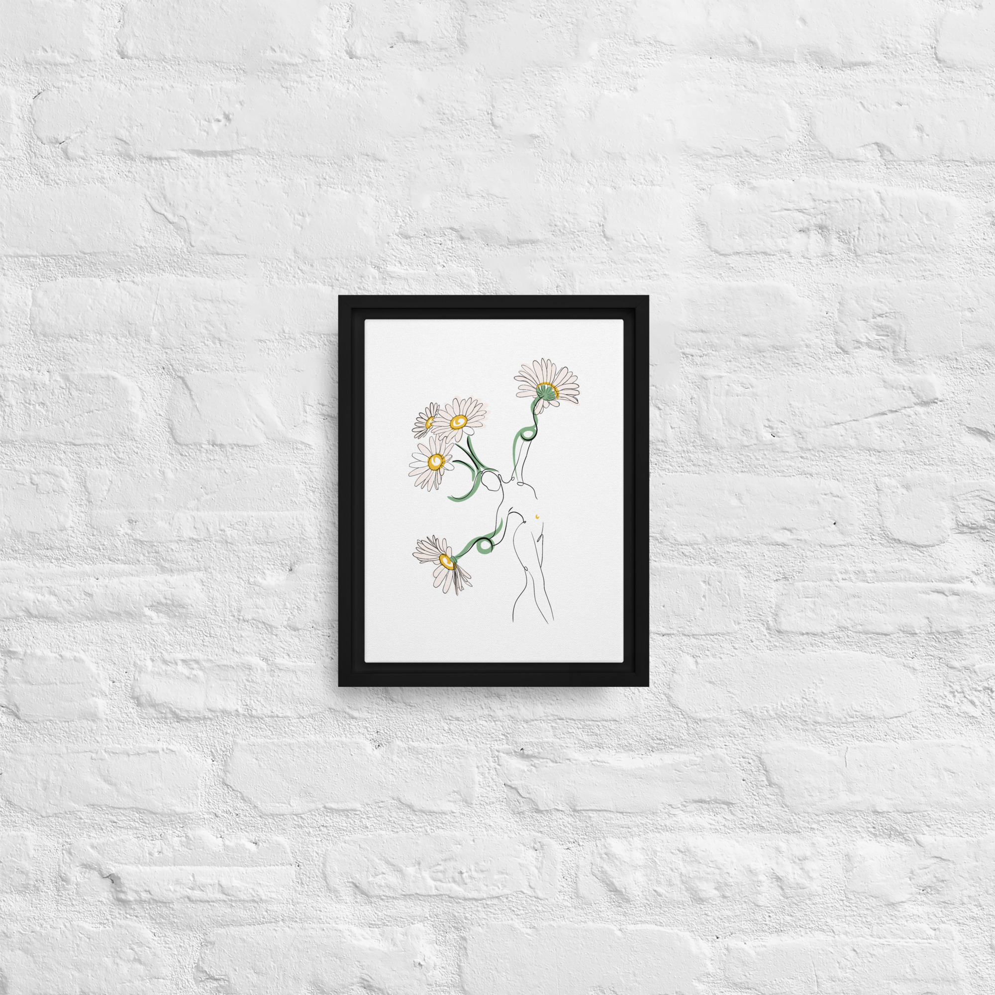 Femme Pâquerette Toile encadrée - Image 3