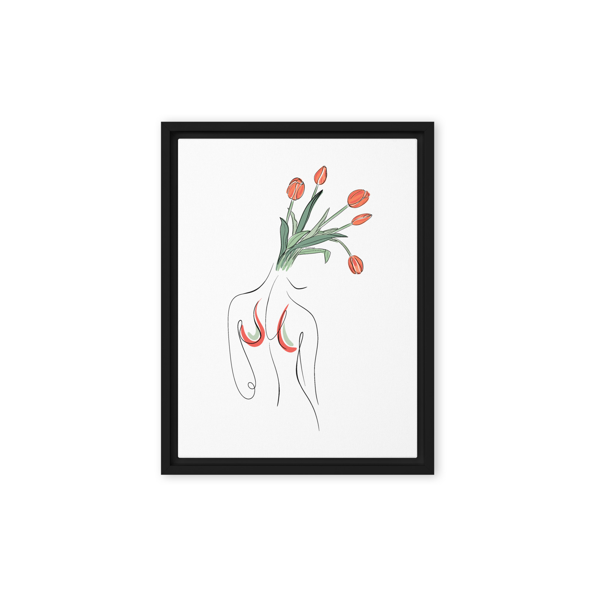 Femme Tulipe Toile encadrée - Image 3