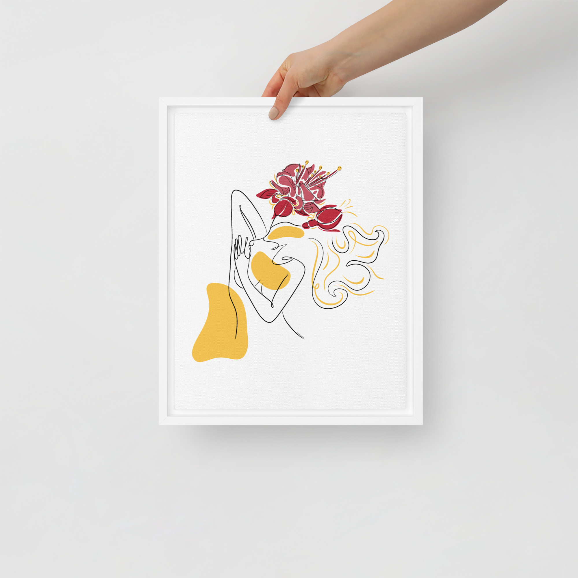 Femme Fuchsia Toile encadrée - Image 13