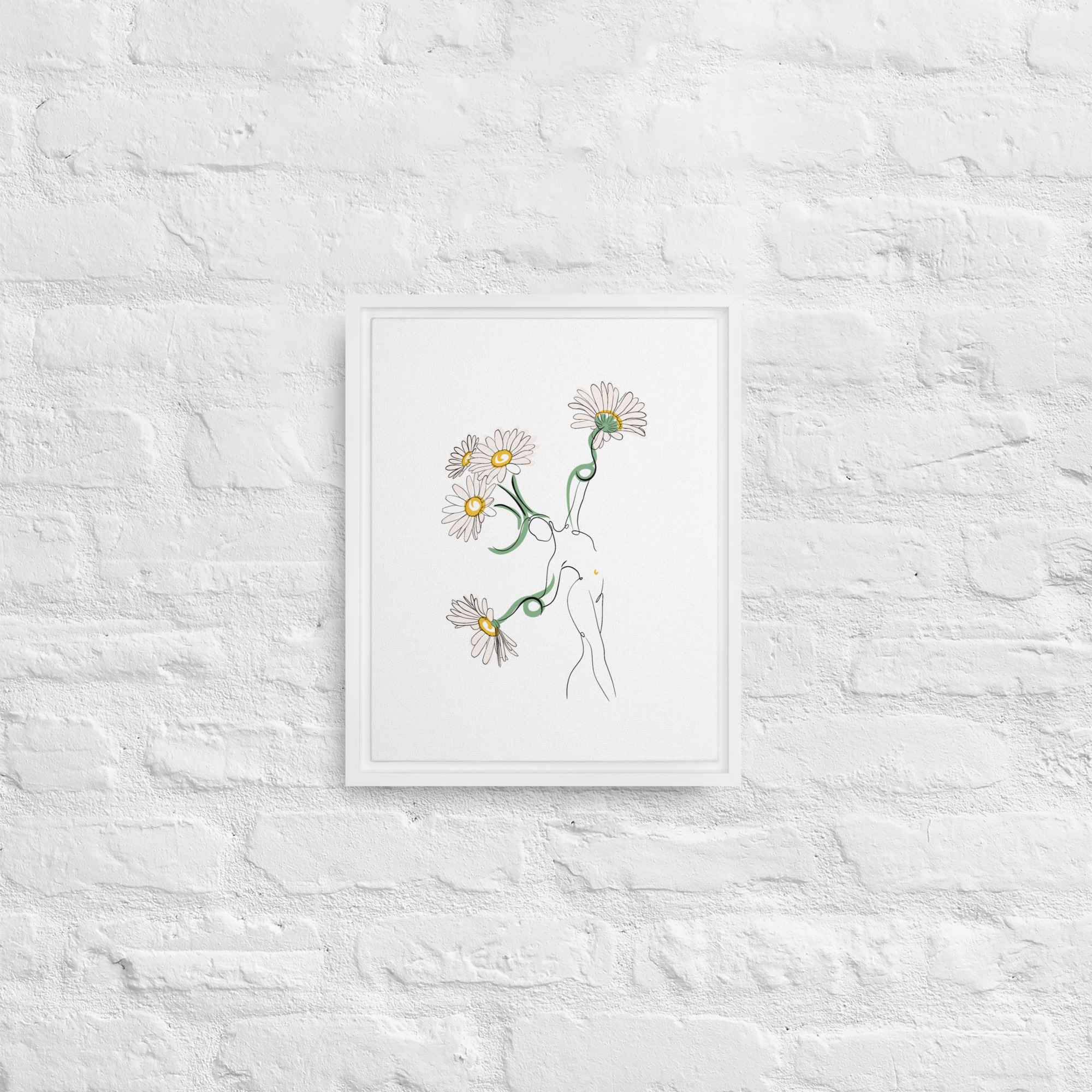 Femme Pâquerette Toile encadrée - Image 13