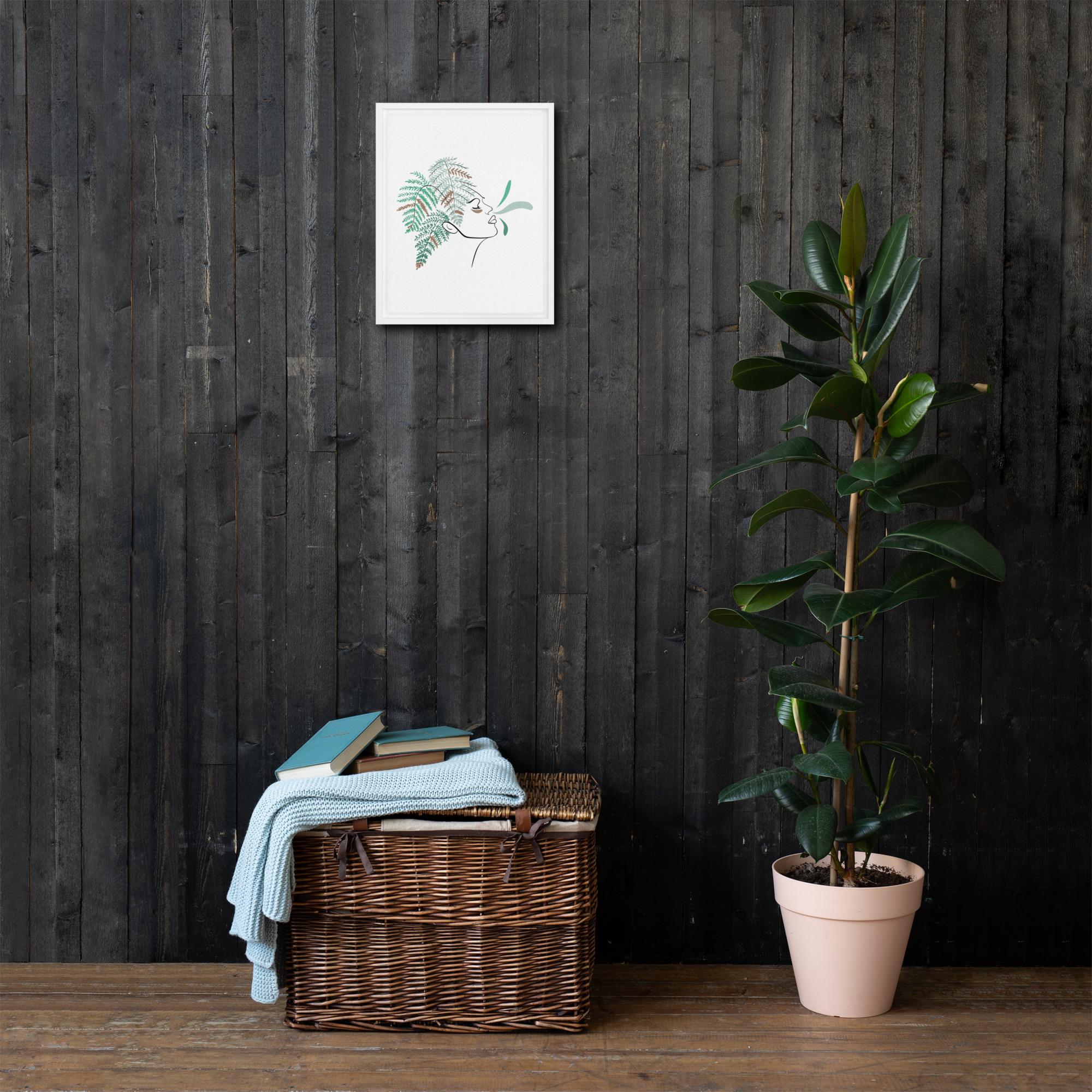 Femme Fougère Toile encadrée - Image 13