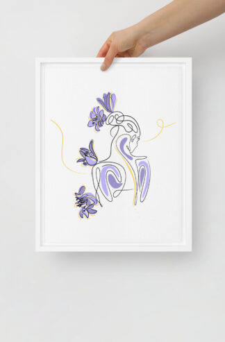 Femme Lilas Toile encadrée