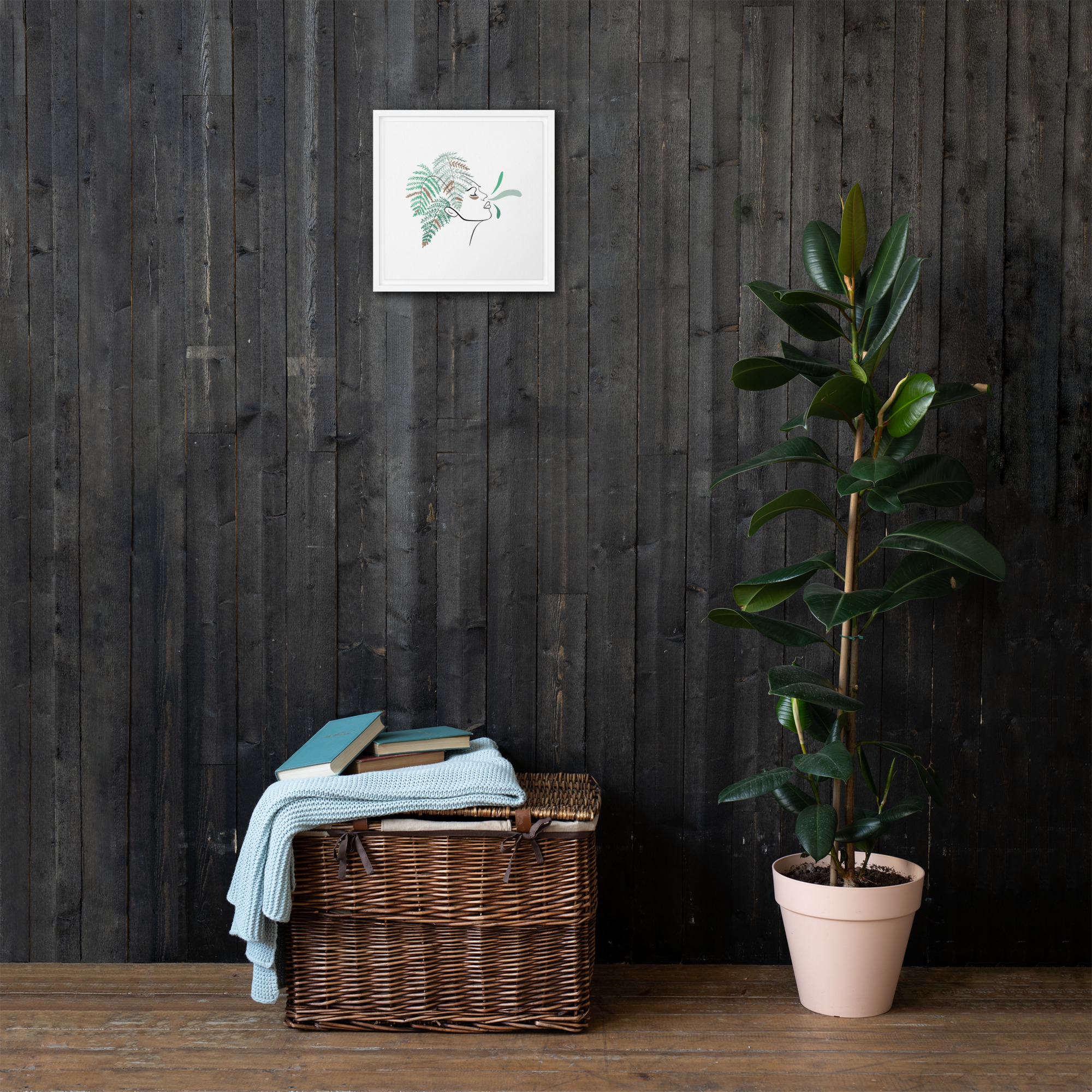 Femme Fougère Toile encadrée - Image 14