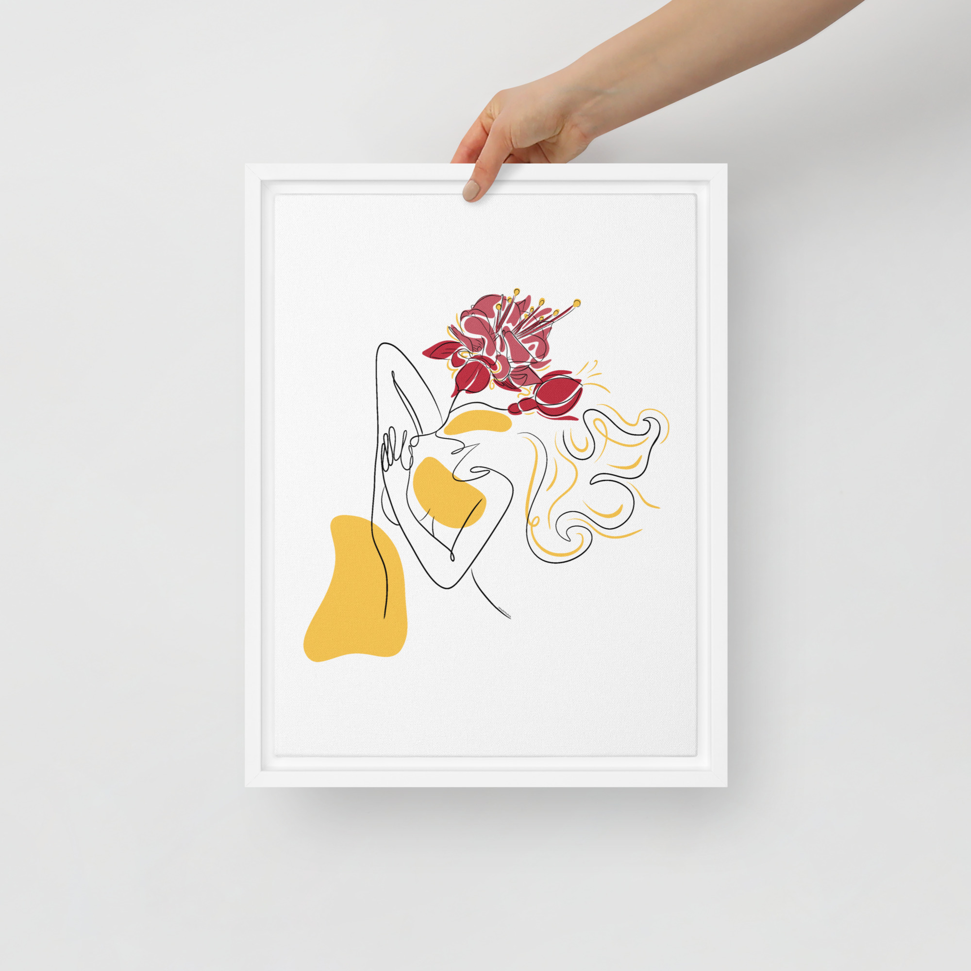 Femme Fuchsia Toile encadrée - Image 15