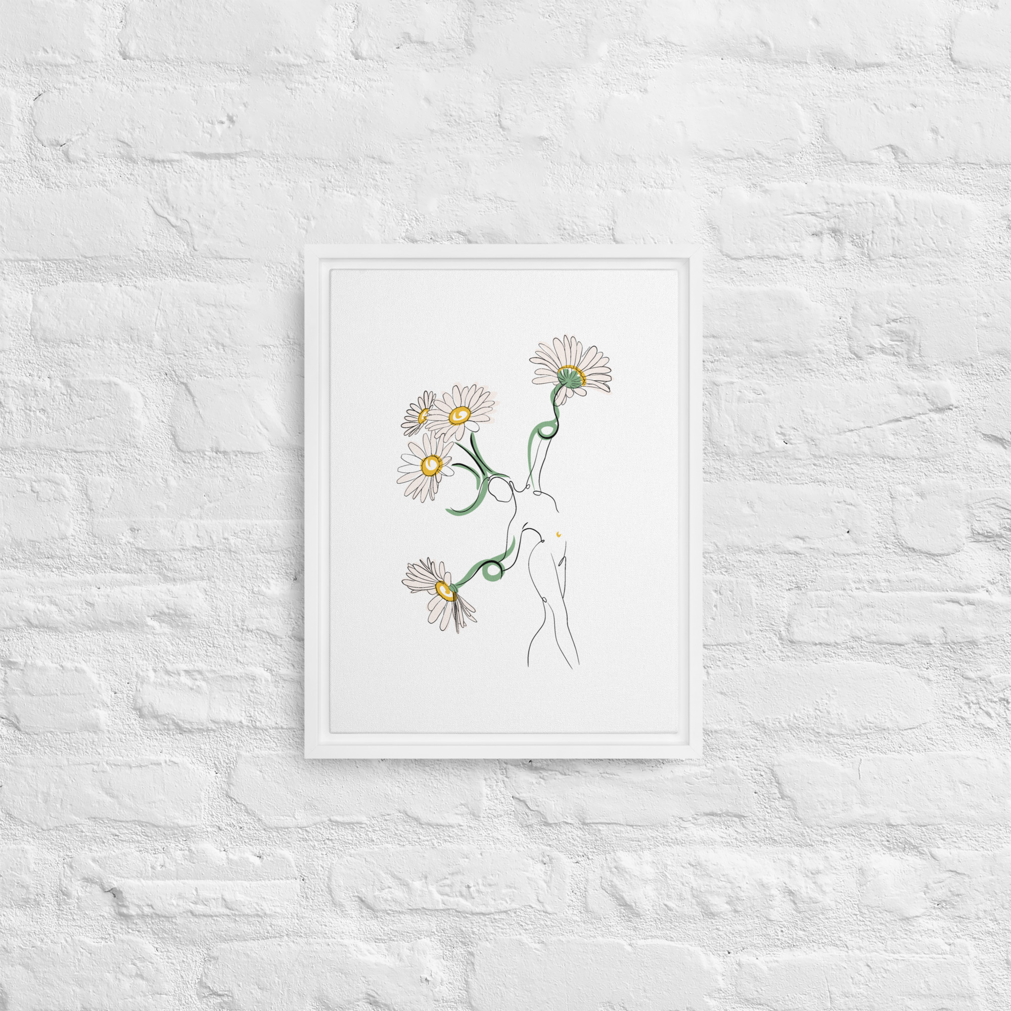 Femme Pâquerette Toile encadrée - Image 15
