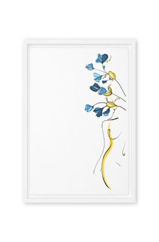 Silhouette Fleurie Toile encadrée