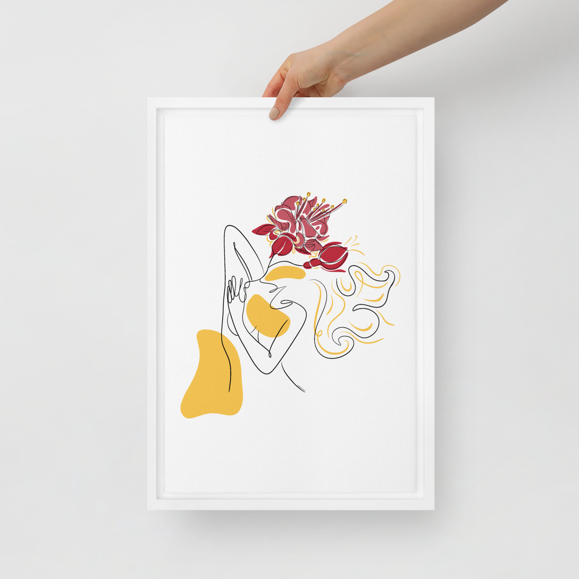 Femme Fuchsia Toile encadrée - Image 16