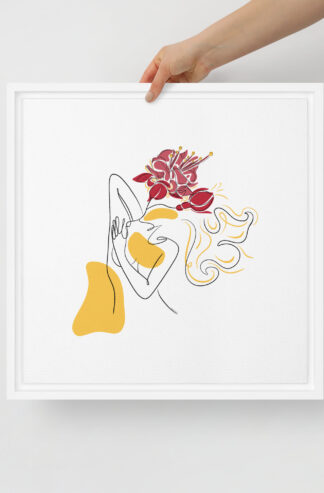 Femme Fuchsia Toile encadrée