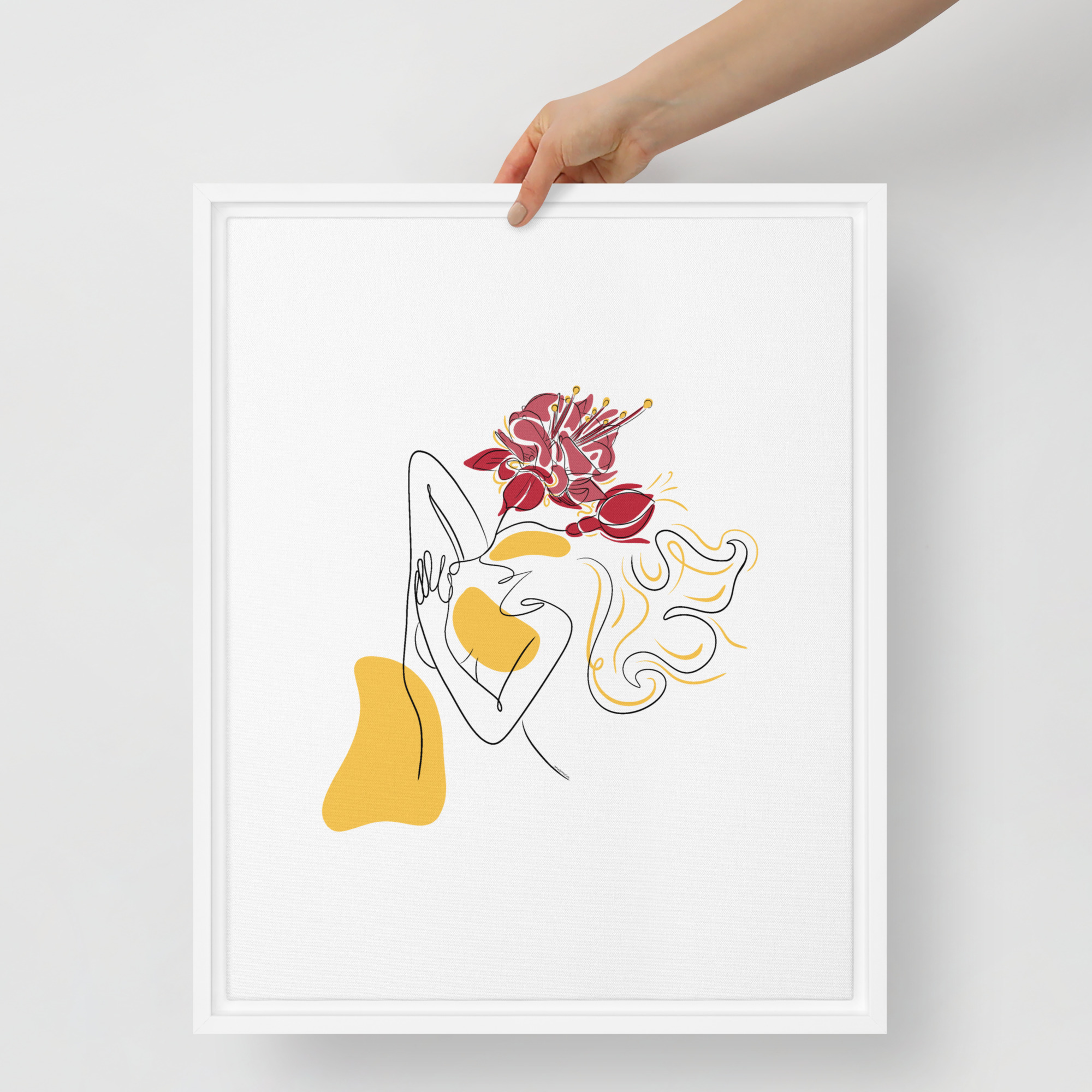 Femme Fuchsia Toile encadrée - Image 17