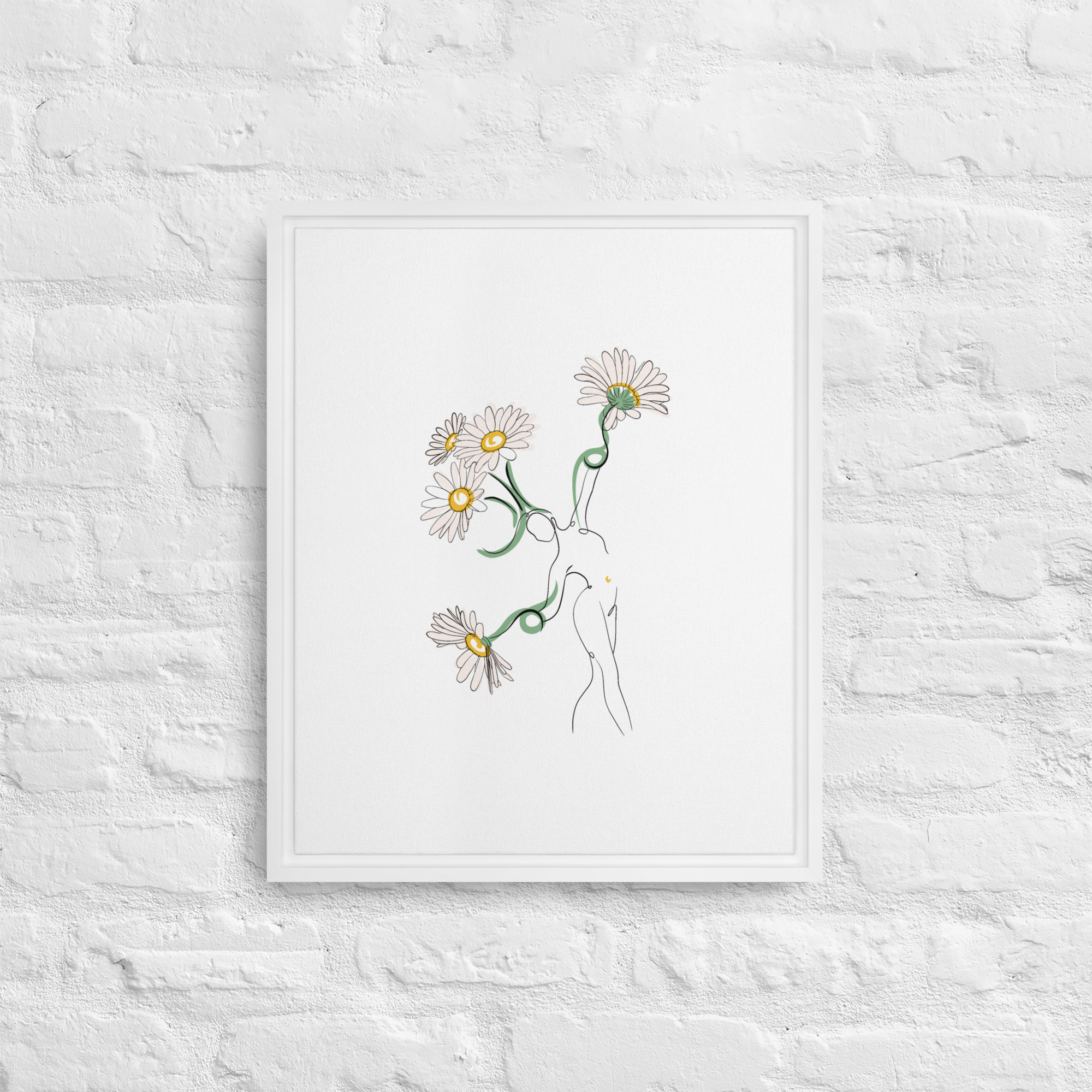 Femme Pâquerette Toile encadrée