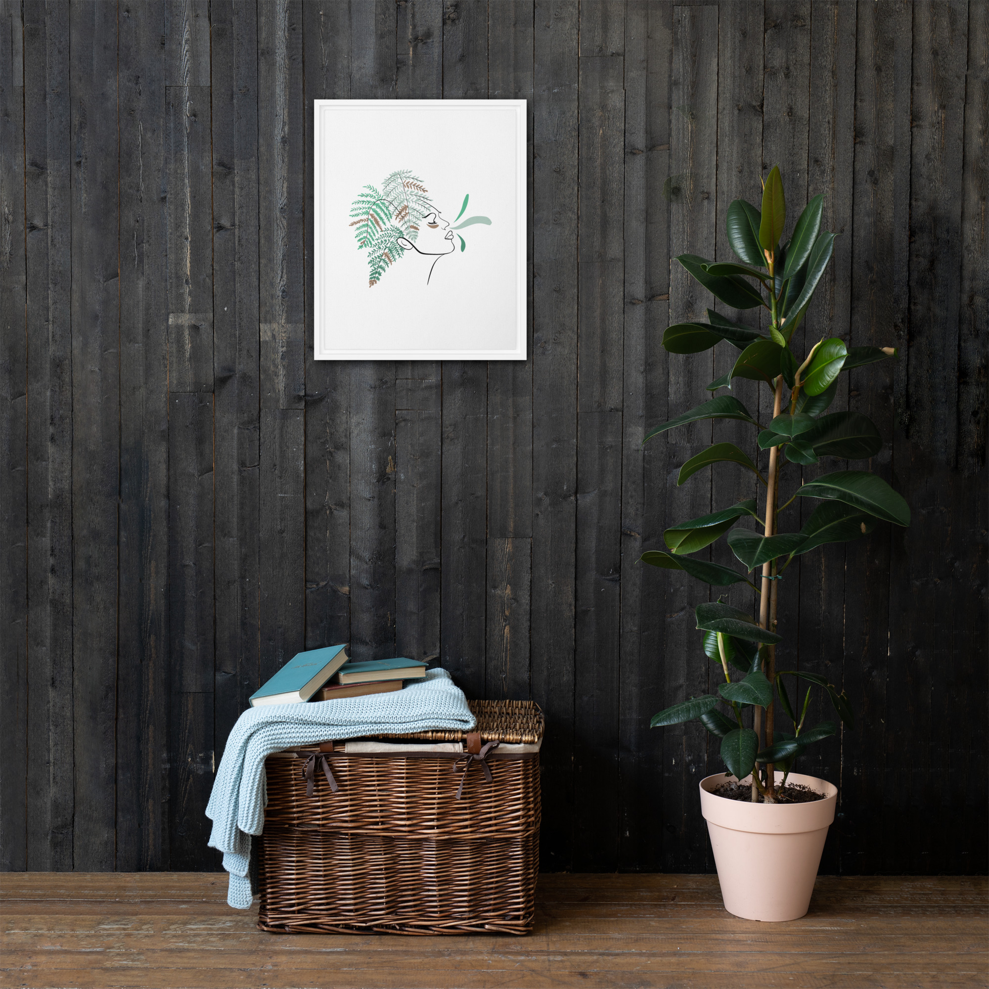 Femme Fougère Toile encadrée - Image 18