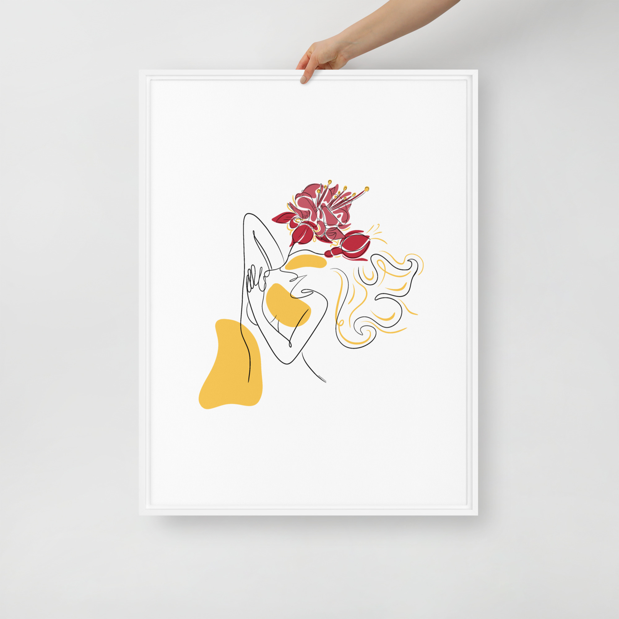 Femme Fuchsia Toile encadrée - Image 18