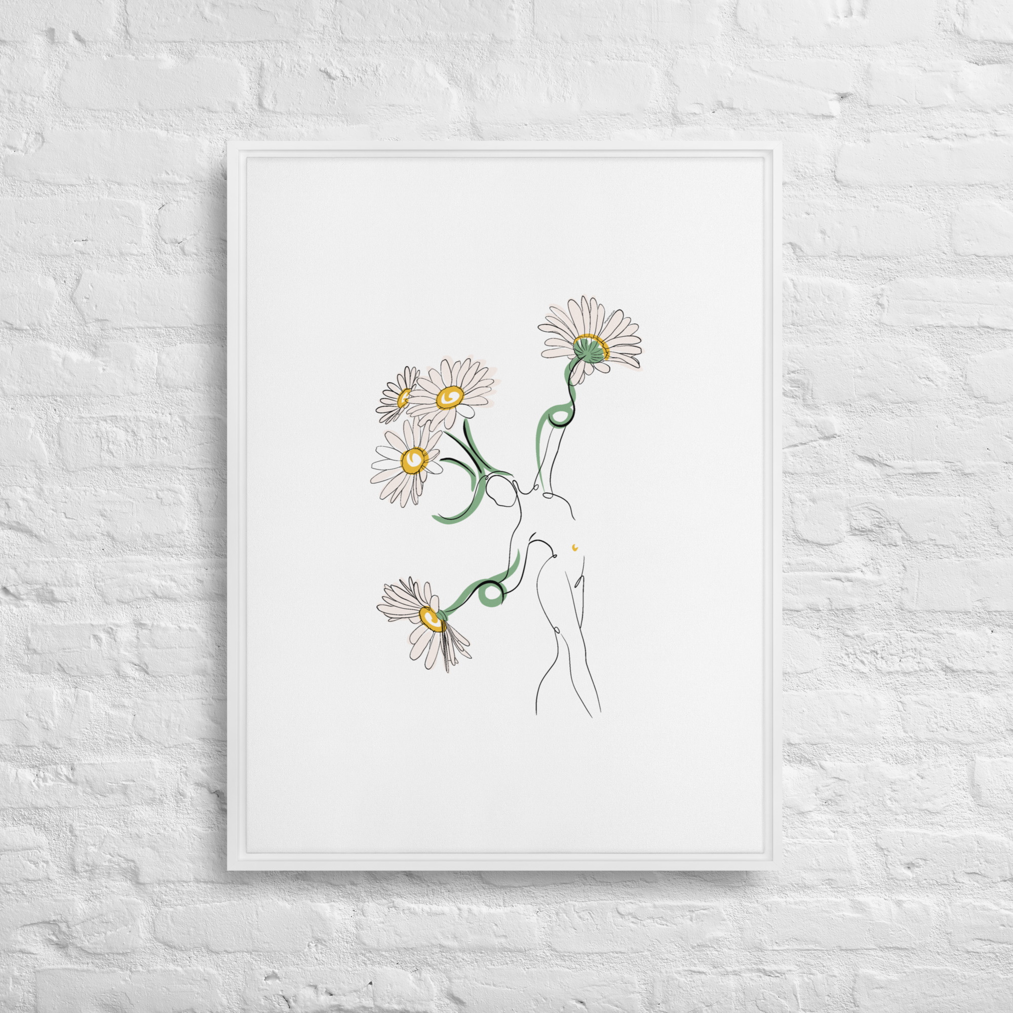 Femme Pâquerette Toile encadrée - Image 18