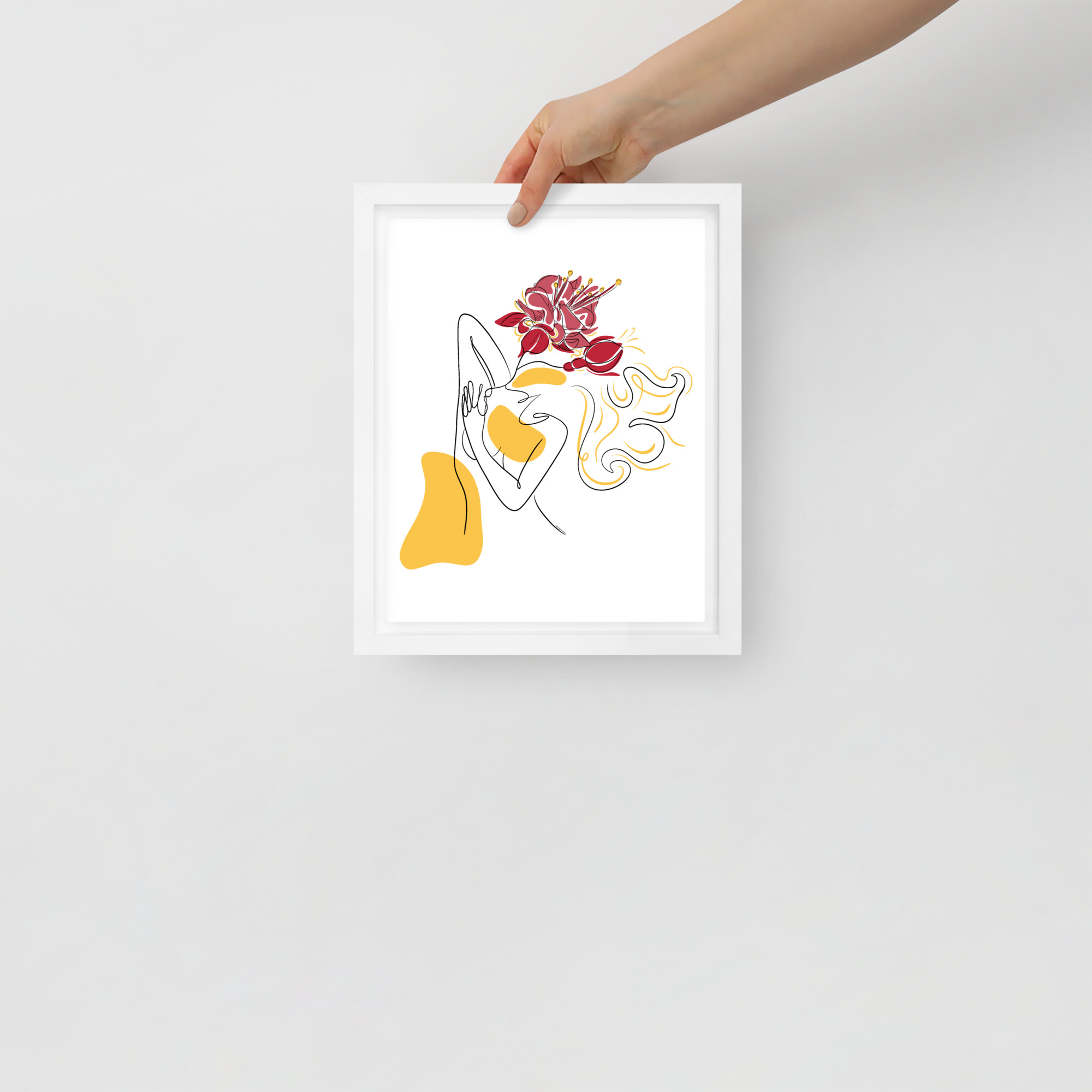 Femme Fuchsia Toile encadrée - Image 11