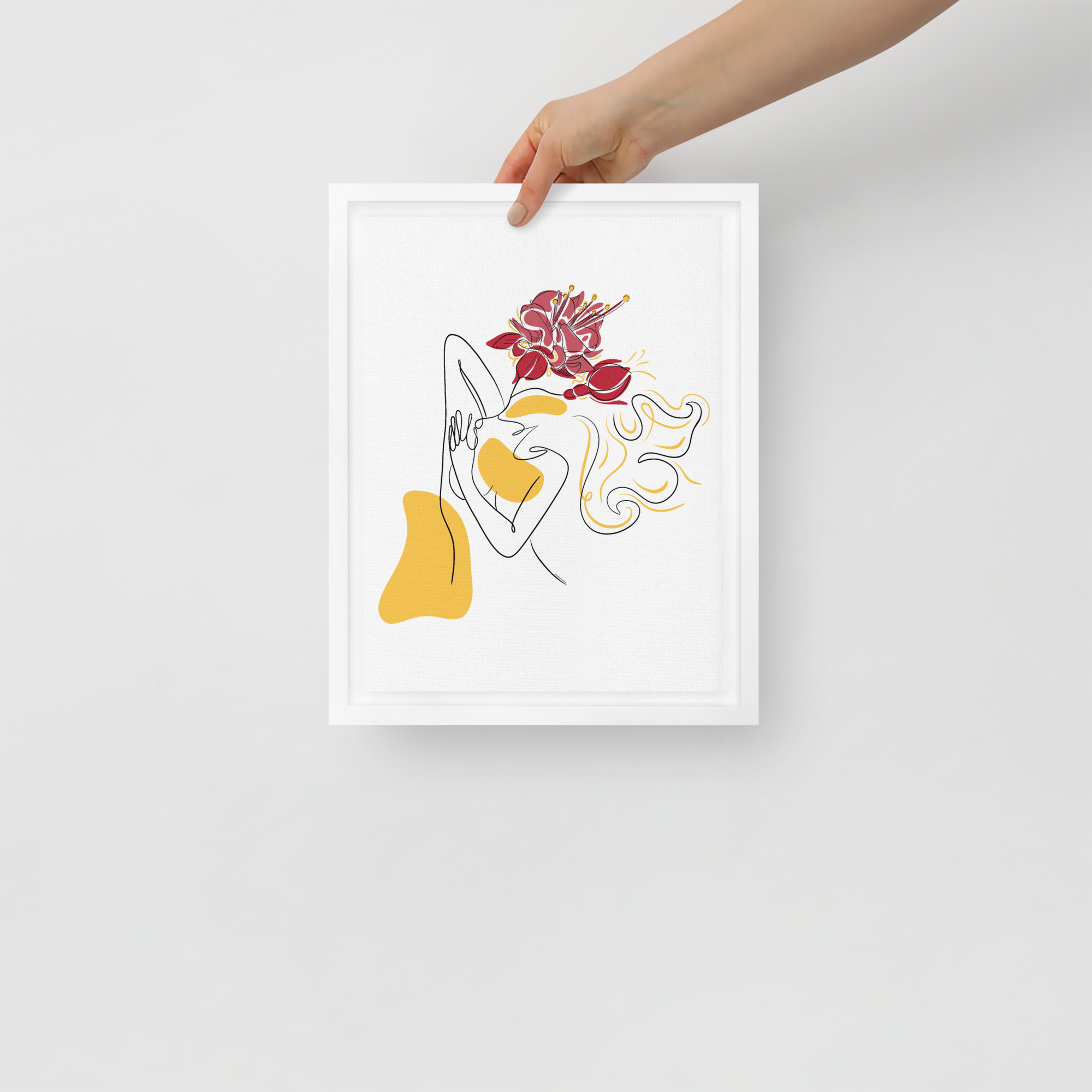 Femme Fuchsia Toile encadrée - Image 12