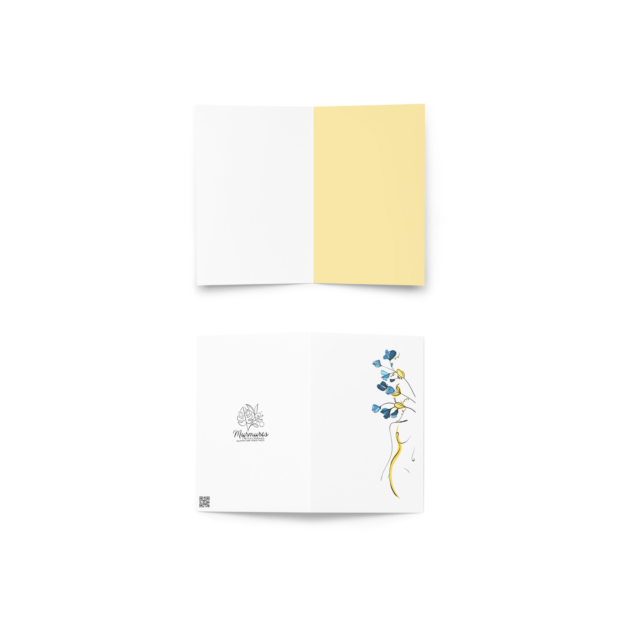 Silhouette Fleurie Carte de vœux - Image 2