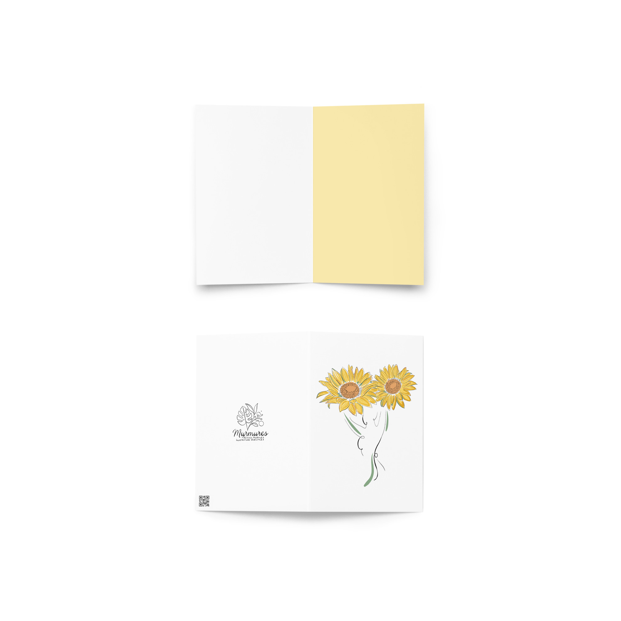 Femme Tournesol Carte de vœux - Image 2