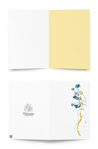 Silhouette Fleurie Carte de vœux