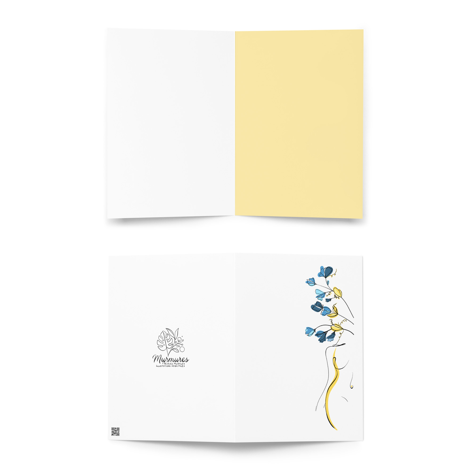 Silhouette Fleurie Carte de vœux