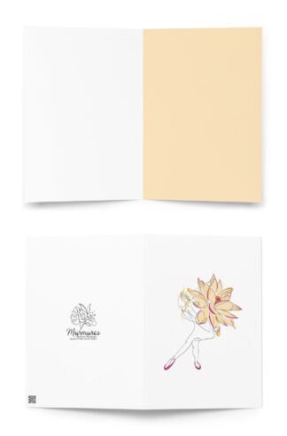 Danseuse Lotus Carte de vœux