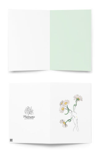 Femme Pâquerette Carte de vœux