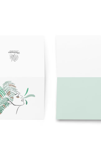 Femme Fougère Carte de vœux