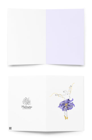 Danseuse Violette Carte de vœux