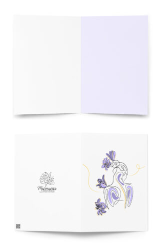 Femme Lilas Carte de vœux