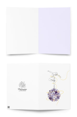 Danseuse Lilas Carte de vœux